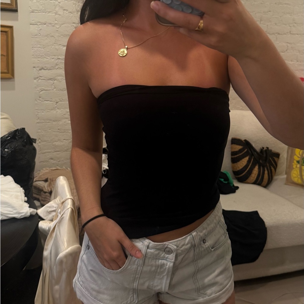Free People Black Strapless Tube Top